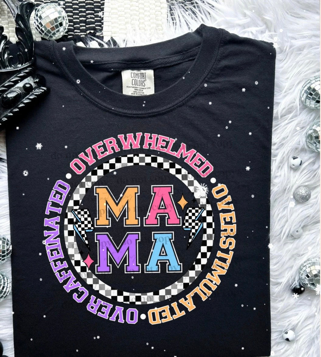 OVERWHELMED MAMA GLITTER PRINT #0094 (MAMA) (ALL SEASON)