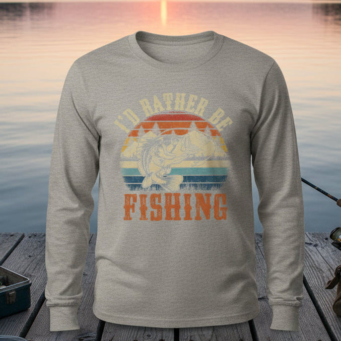ID RATHER BE FISHING #0139 PERFECT FOR OVERSIZED TSHIRTS (DAD)