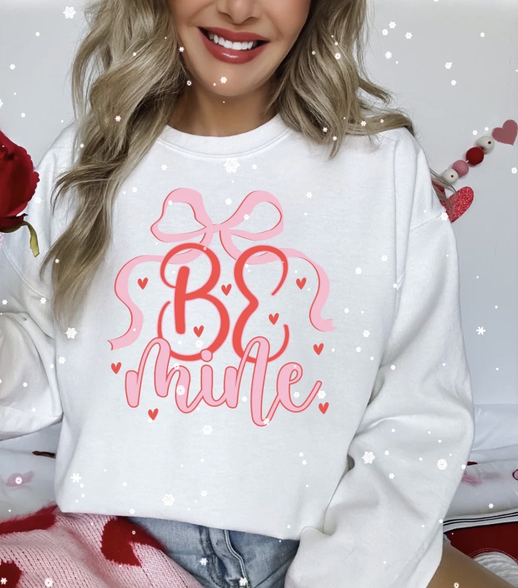 BE MINE WITH A BOW GLITTER PRINT #0186 (VALENTINE)