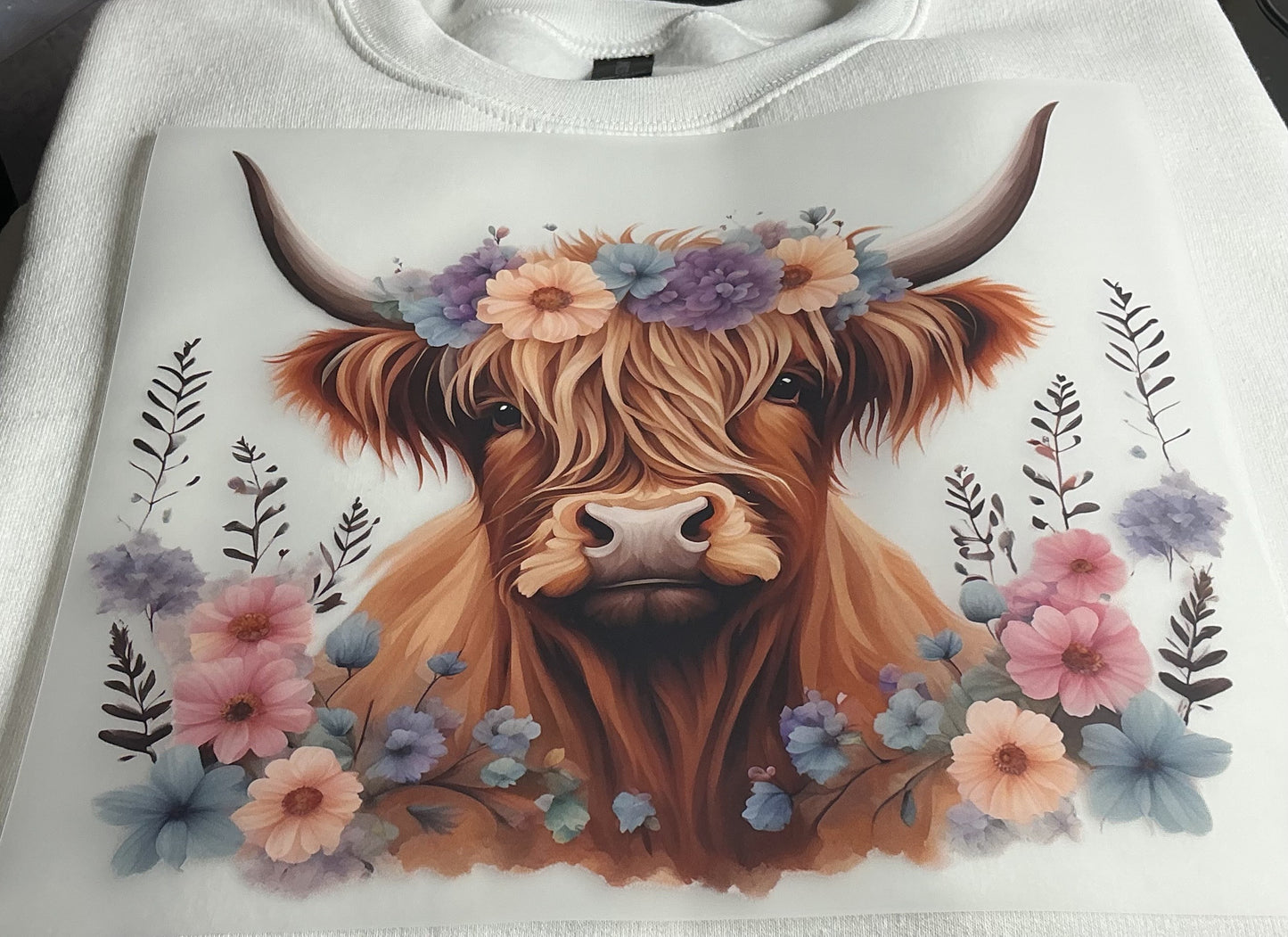 FLOWER HIGHLAND COW #0112 (HIGHLANDCOW)