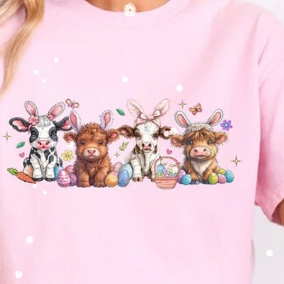 EASTER EGG HIGHLAND COW GLITTER PRINT #0069 (HIGHLANDCOW)