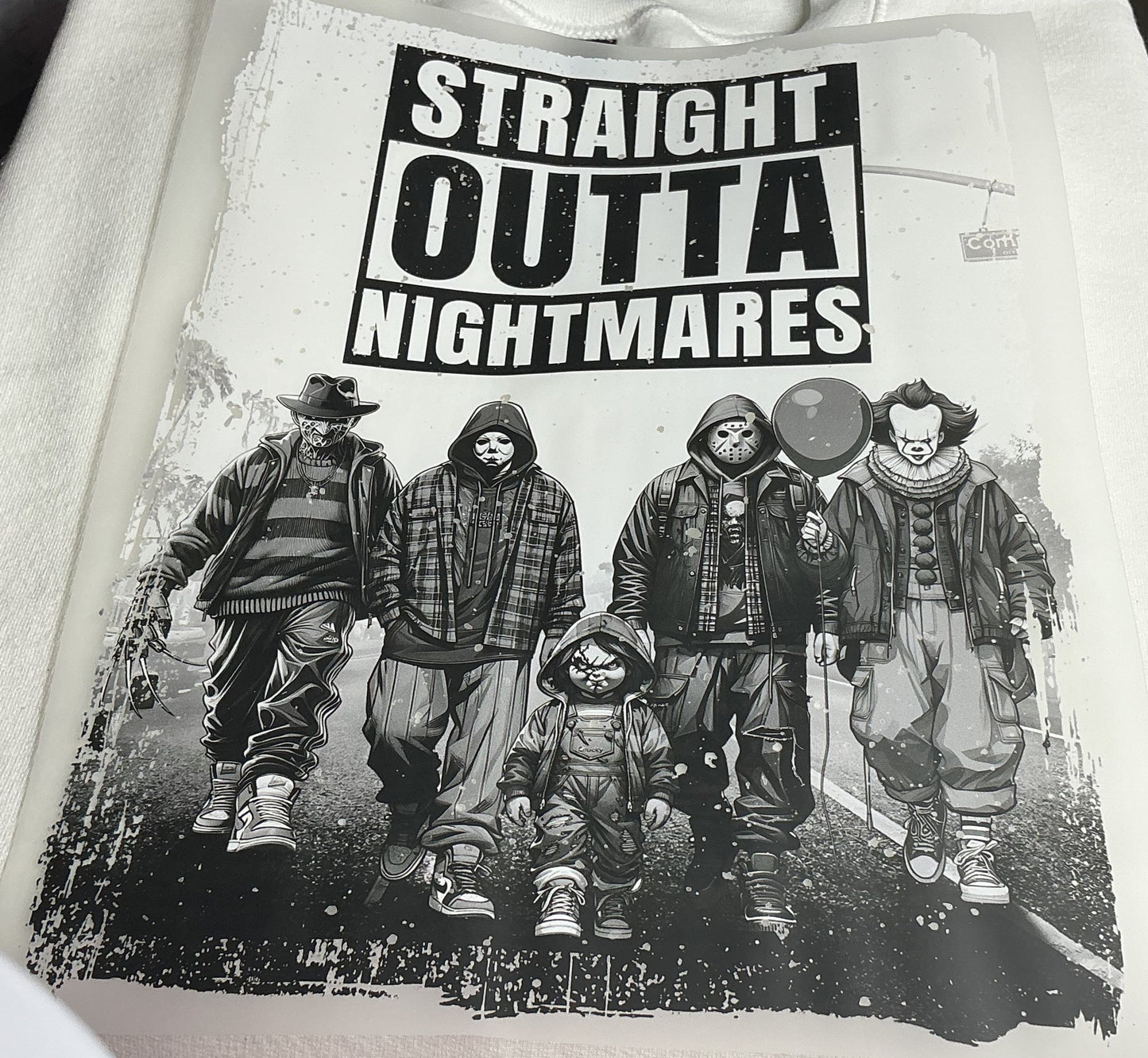 STRAIGHT OUTTA NIGHTMARES #0177 PERFECT FOR An OVERSIZED TSHIRT (HALLOWEEN)