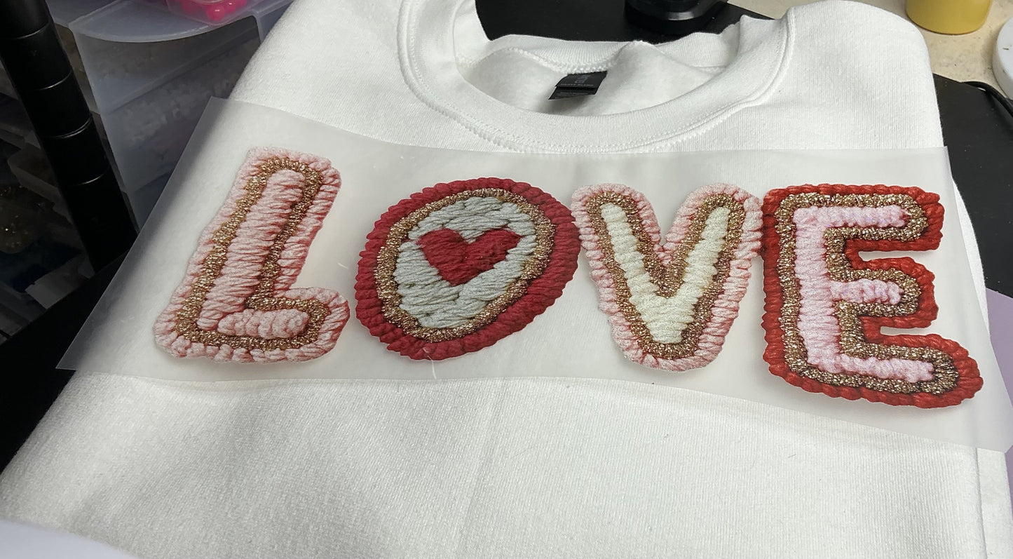 YARN LOVE GLITTER PRINT #0245 (VALENTINE)