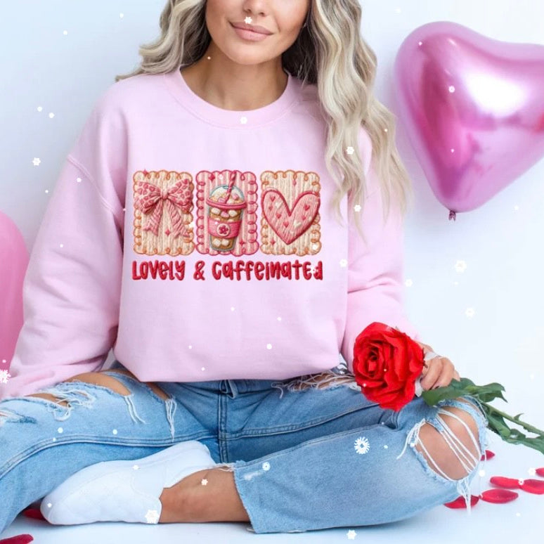 YARN LOVELY & CAFFEINATED #0179 GLITTER PRINT (COFFEE) READY TO PRESS