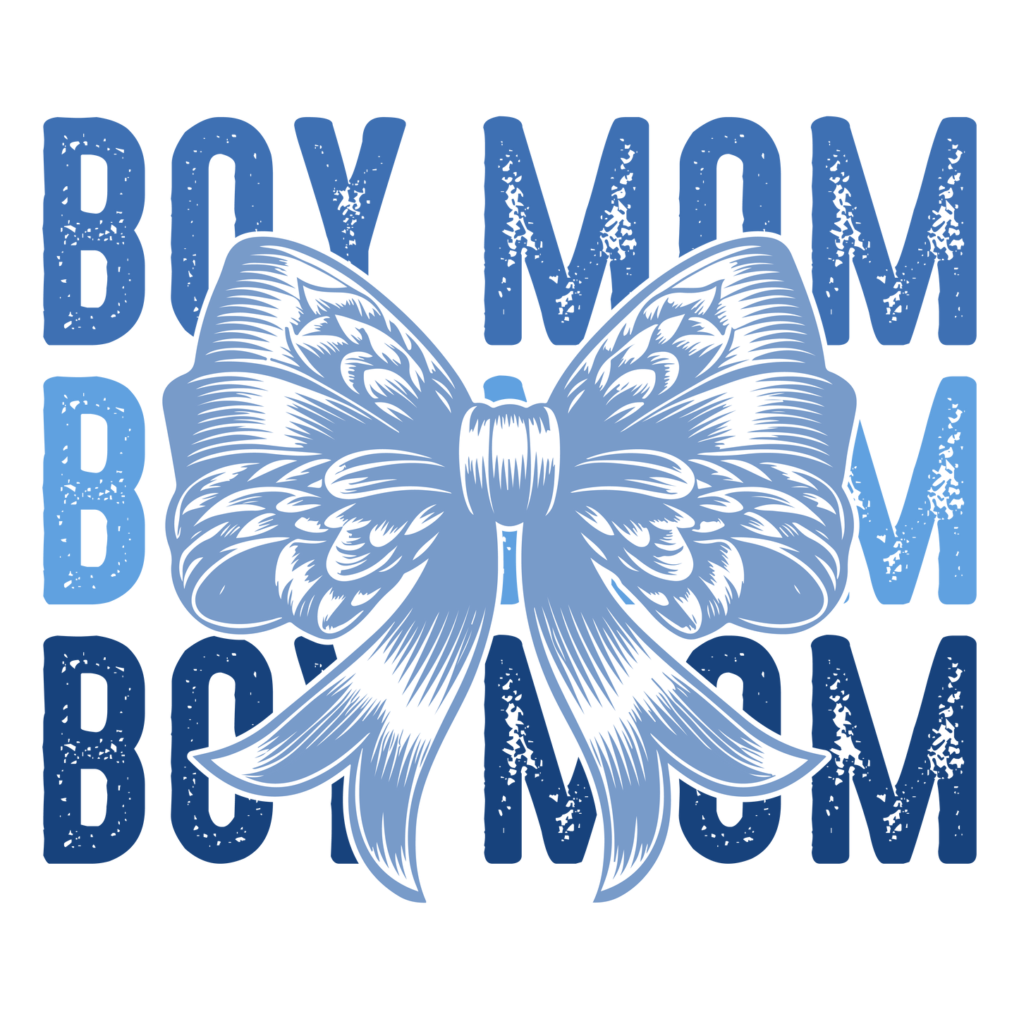 Boy Mom With A Bow #058 Available in Sublimation and DTF Just Pick Your Shirt