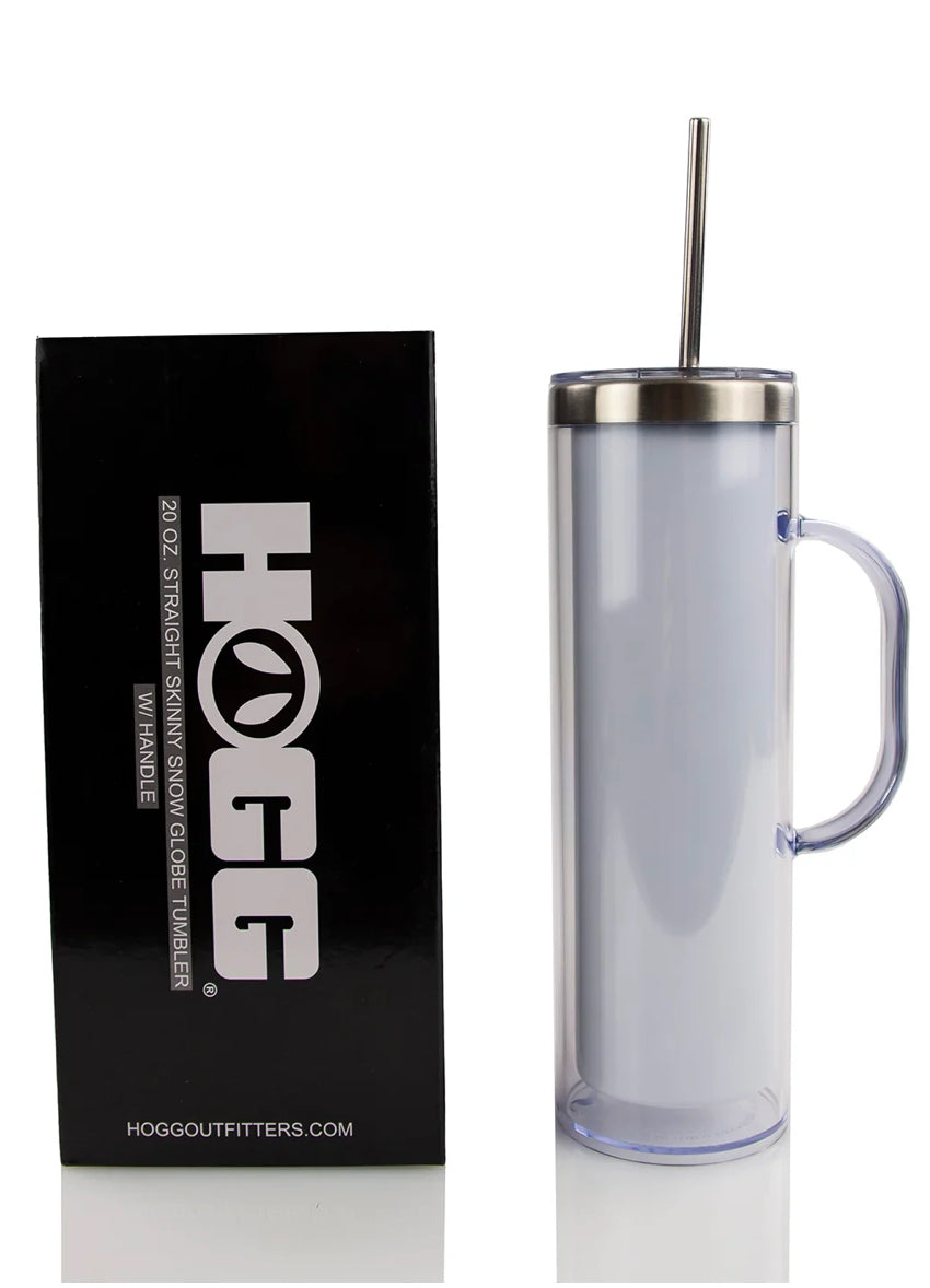 20oz SKINNY SNOW GLOBE TUMBLER W/ HANDLE