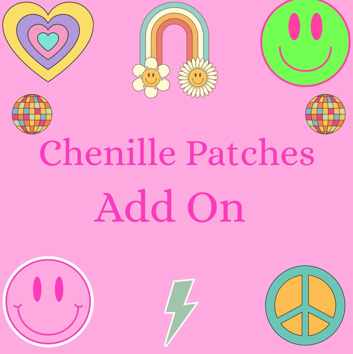 Chenille Patches Add On **read the description**