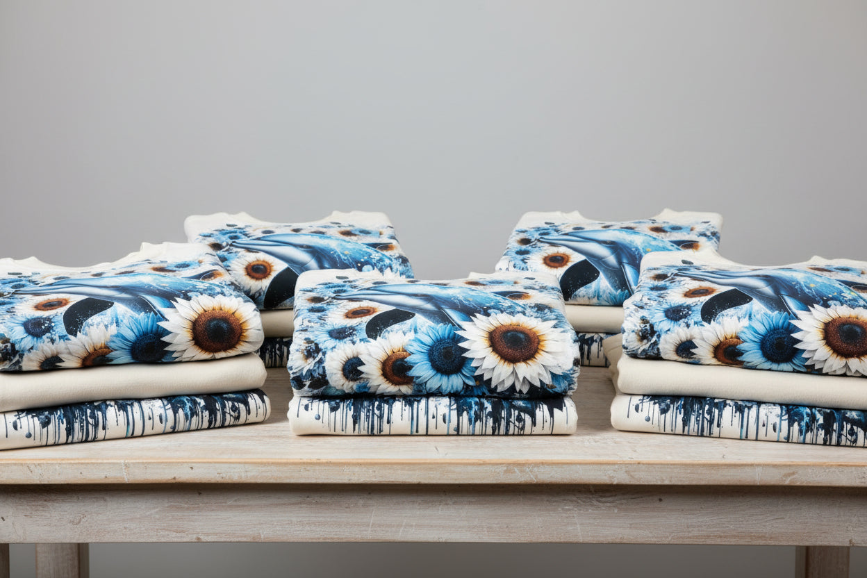 DOLFIN FLOWER READY TO PRESS DTF #0298 (SUMMER)