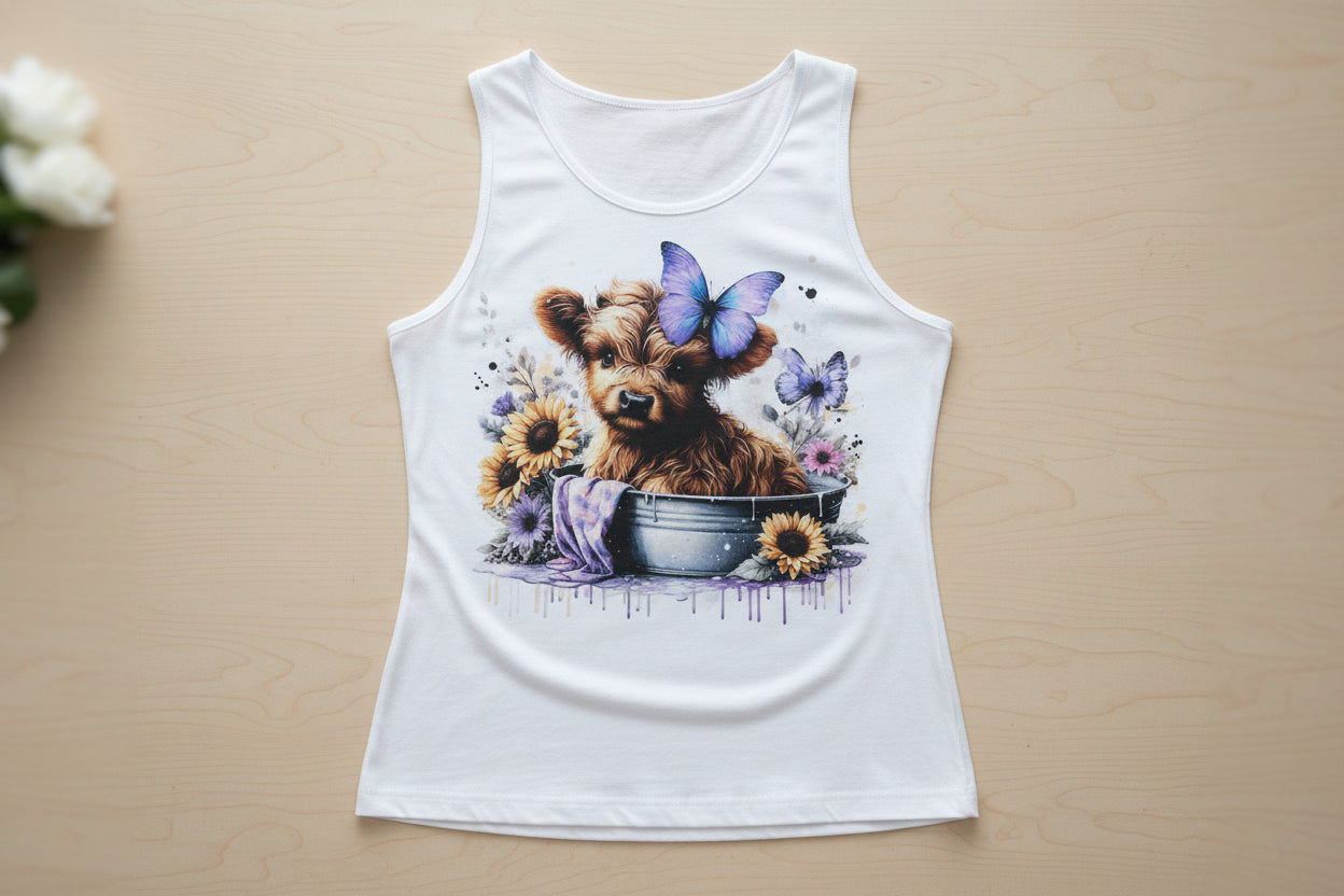 HIGHLAND COW READY TO PRESS DTF #0295 (HIGHLANDCOW)