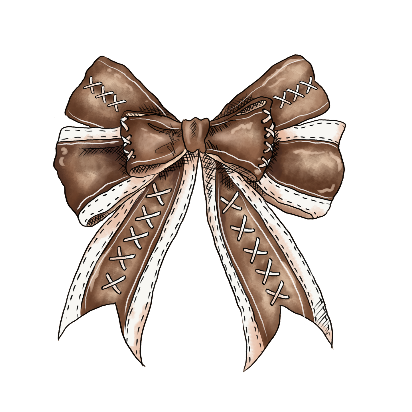 Brown Leather Bow #054 Available in Sublimation and DTF Just Pick Your Shirt