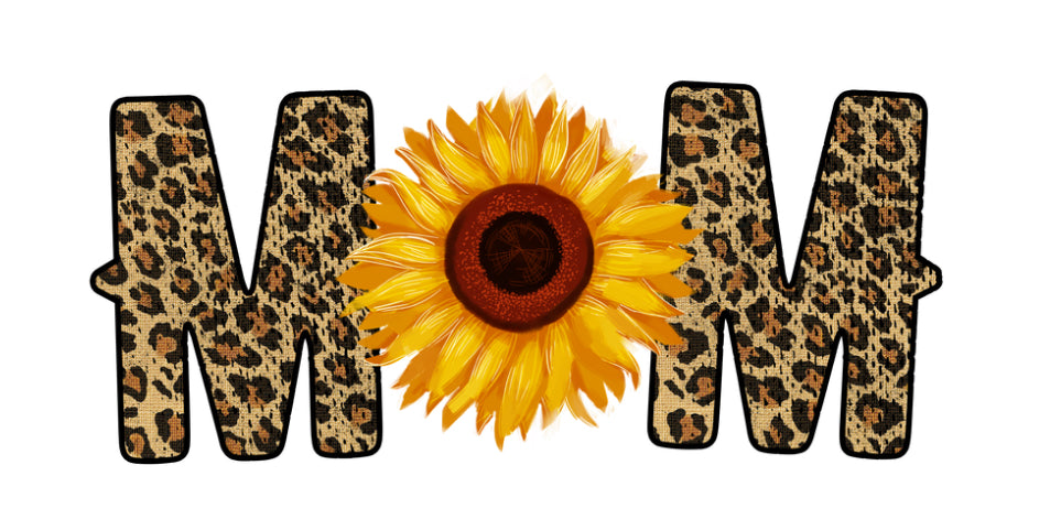 Sunflower Leppard Mom #033 Available in Sublimation and DTF Just Pick Your Shirt