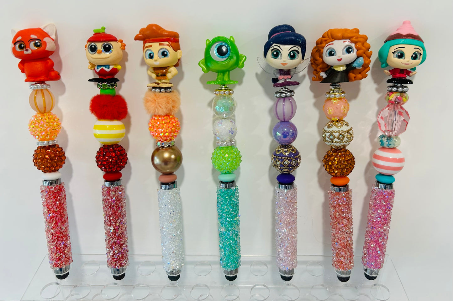 PRE-MADE CHARACTERS TOUCH SCREEN BEADED PENS READY TO SHIP