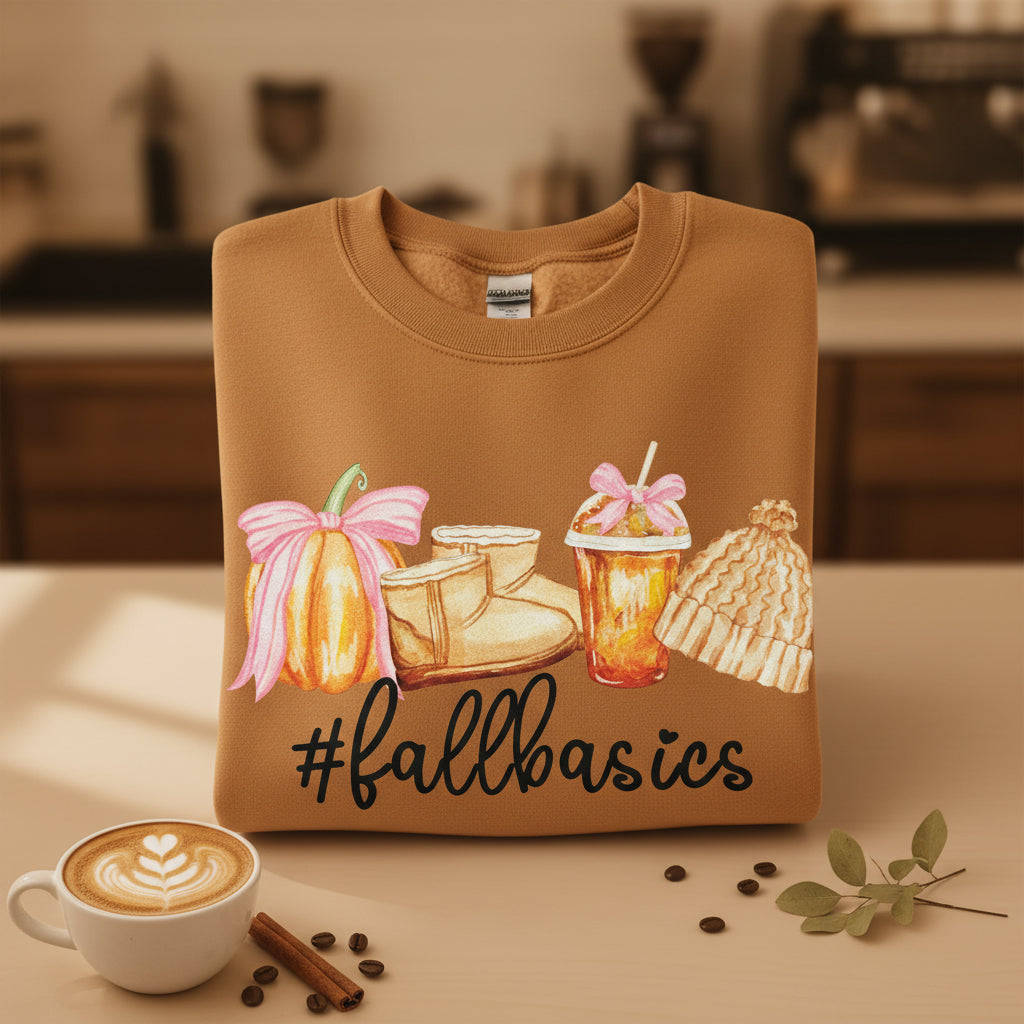 FALLBASICS COFFEE READY TO PRESS GLITTER PRINT #0497 (COFFEE)