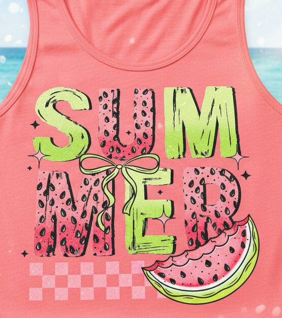 SUMMER GLITTER PRINT READY TO PRESS DISTRESSED #0592 (SUMMER)