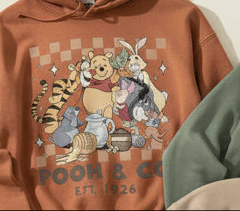 EST 1926 POOH AND COMPANY DISTREES PRINT # 0682 (CHARACTERS)