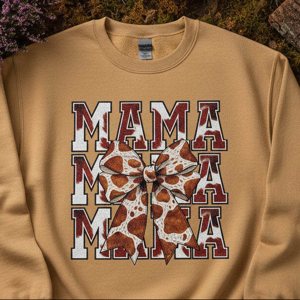 HIGHLAND MAMA WITH A BOW GLITTER PRINT #0724 (MAMA)