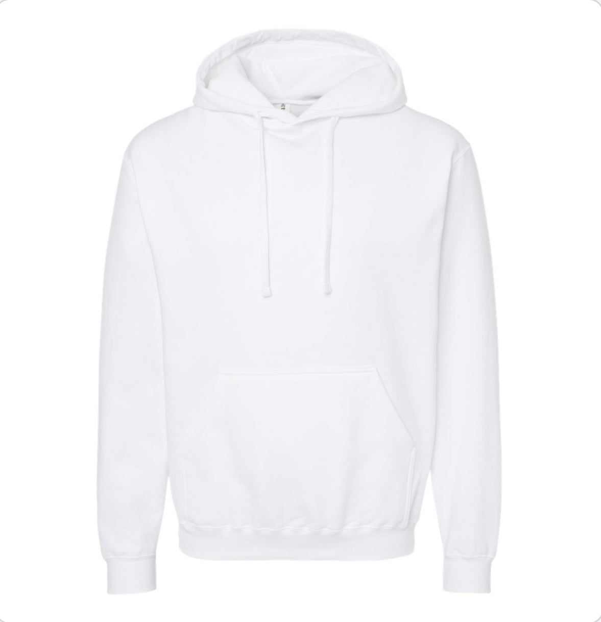 WHITE Tultex 320M Fleece Hooded Sweatshirt - 320