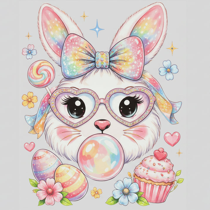 CUTE BUBBLE GUM CUP CAKE BUNNY #0792 (EASTER)