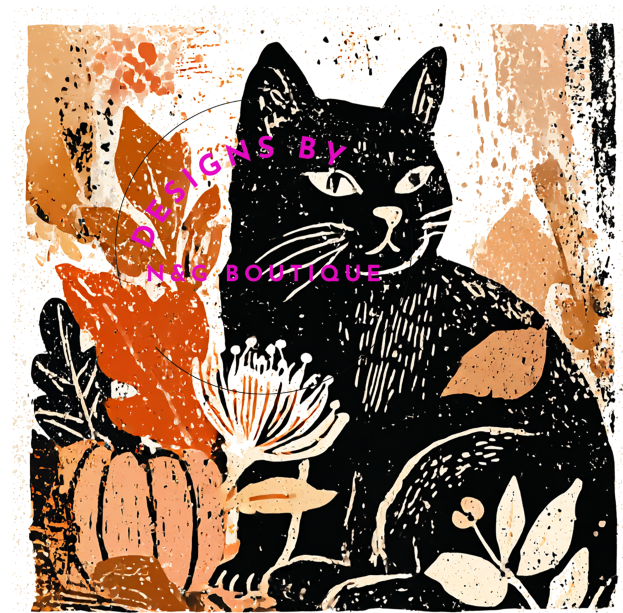 #777 Whimsical Cat Graphic Tee,