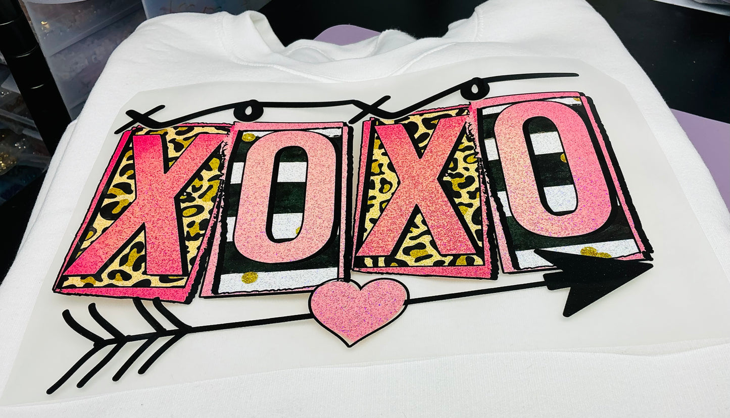 XOXO ARROW GLITTER CLEAR FILM #0005 (VALENTINES)