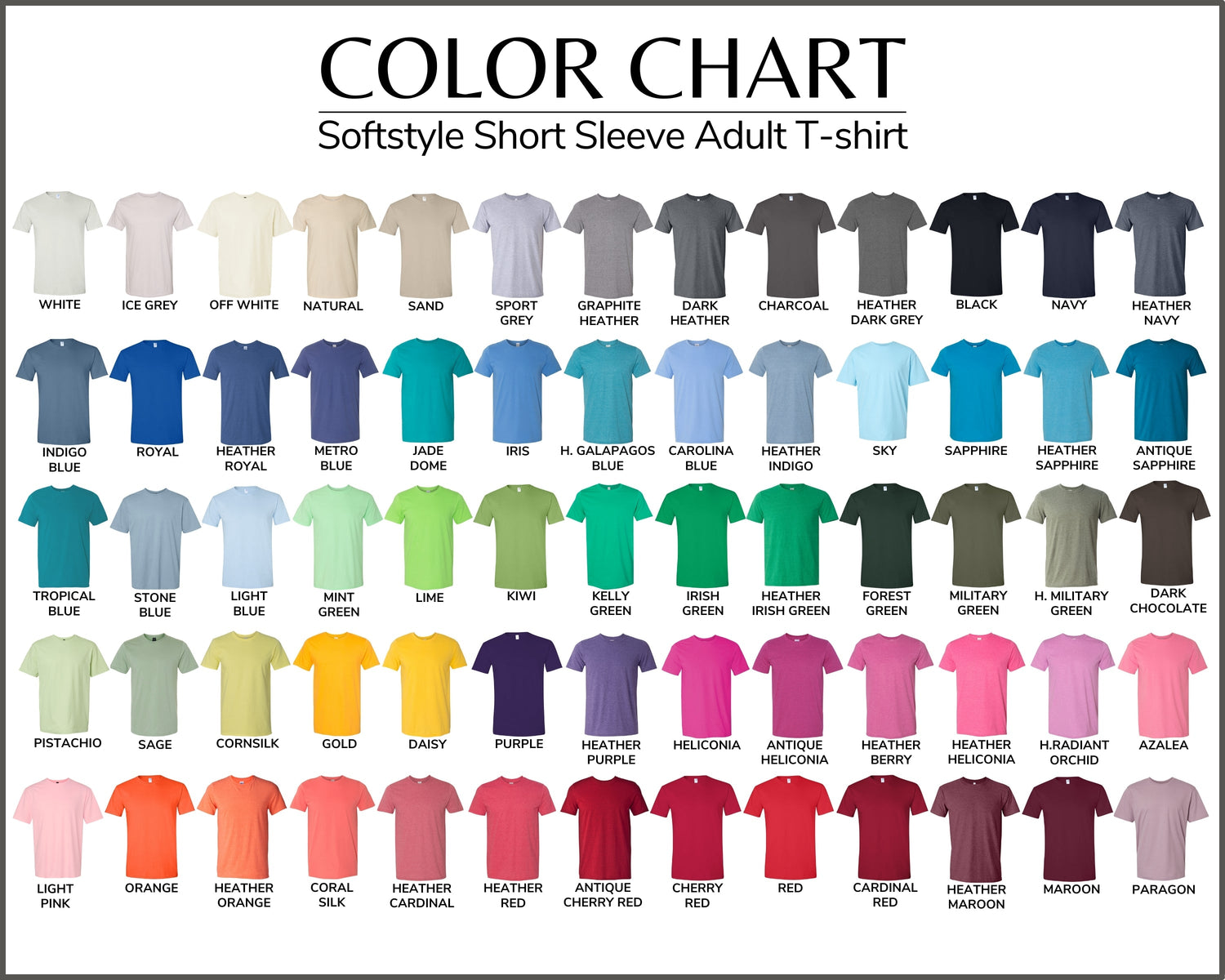 GILDAN G640 SOFTSTYLE UNISEX T-SHIRT 4.5 OZ