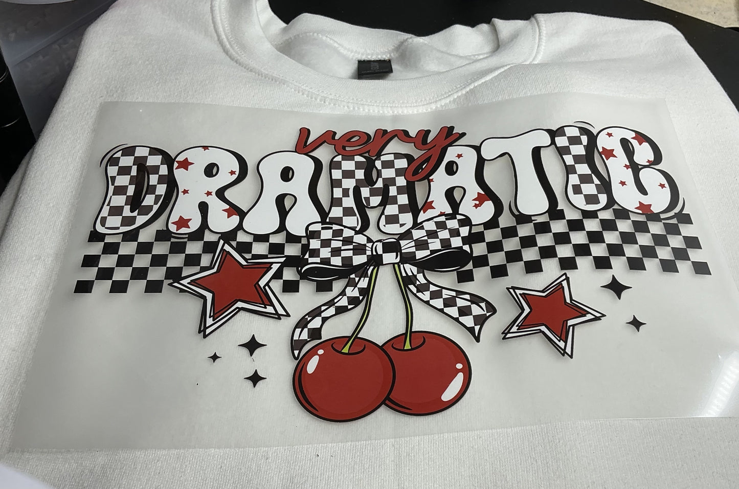 VERY DRAMATIC CHECKERED WITH CHERRY #0205 (ALL SEASON ) (HUMOR)