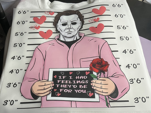 JASON IF I HAD FEELINGS VALLOWEEN #0105 PERFECT FOR OVERSIZED TSHIRTS (RETRO)
