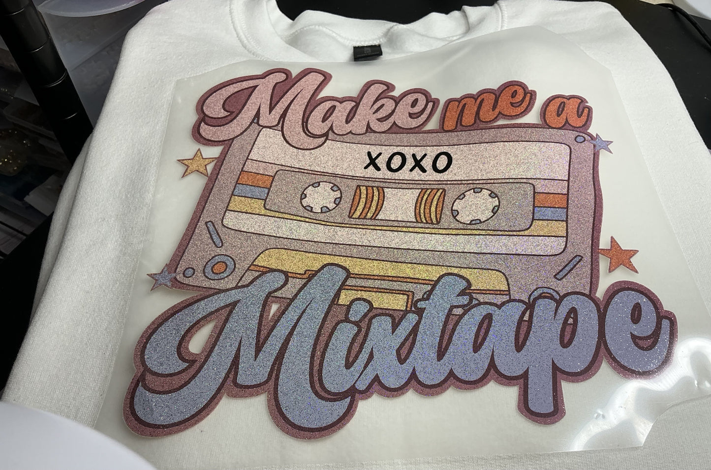 MAKE ME A XOXO MIXTAPE GLITTER PRINT #0194 (ALL SEASON) (VALENTINES)
