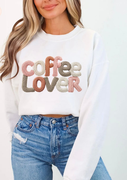 YARN COFFEE LOVER GLITTER PRINT #0180 (ALL SEASON) (COFFEE)