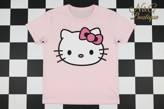 CUTE KITTY WITH A BOW #0152 PERFECT FOR OVERSIZED TSHIRT (CHARACTERS)