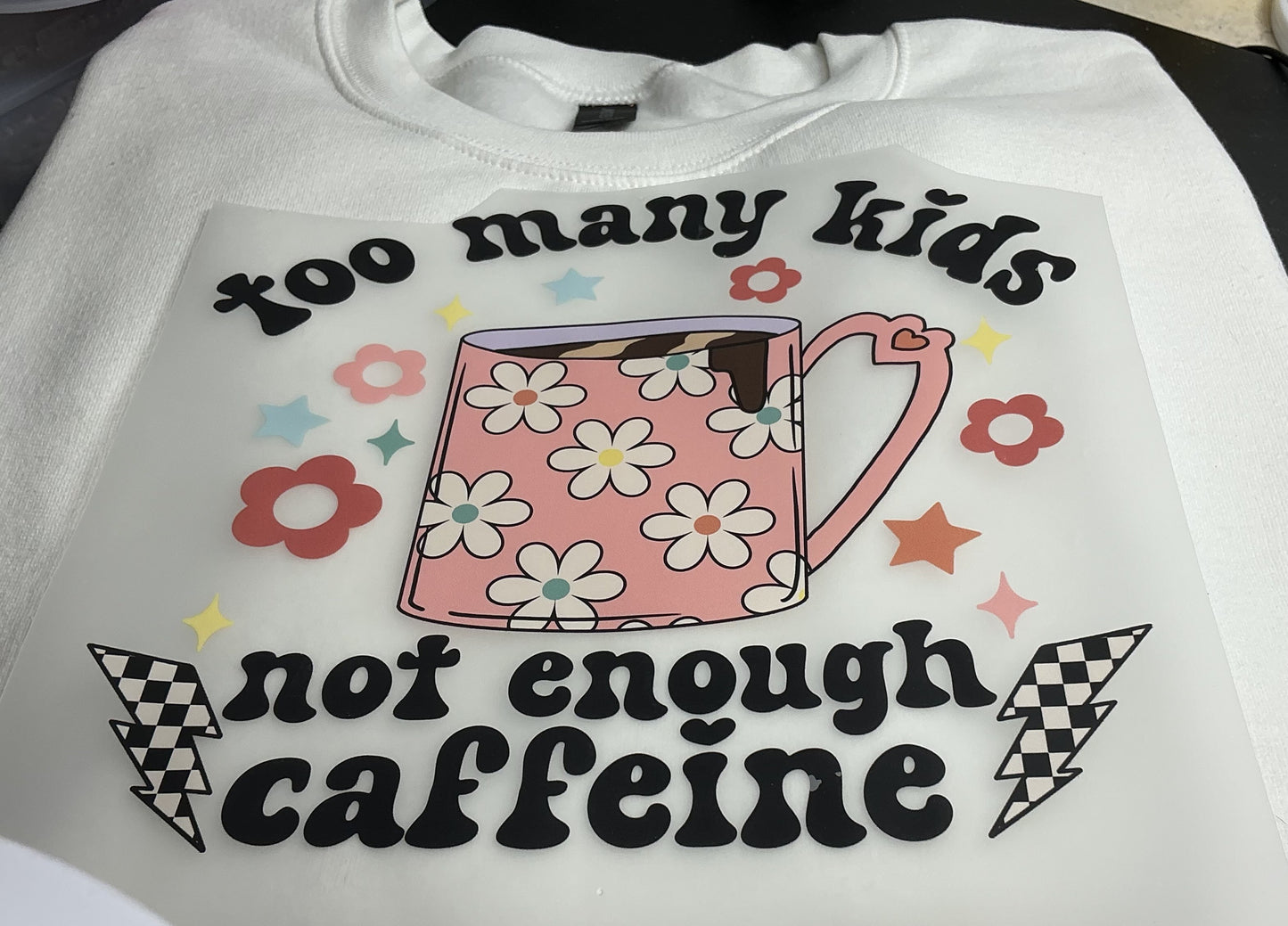 TOO MANY KIDS NOT ENOUGH CAFFEINE #0210 (HUMOR) (COFFEE) (ALL SEASON)