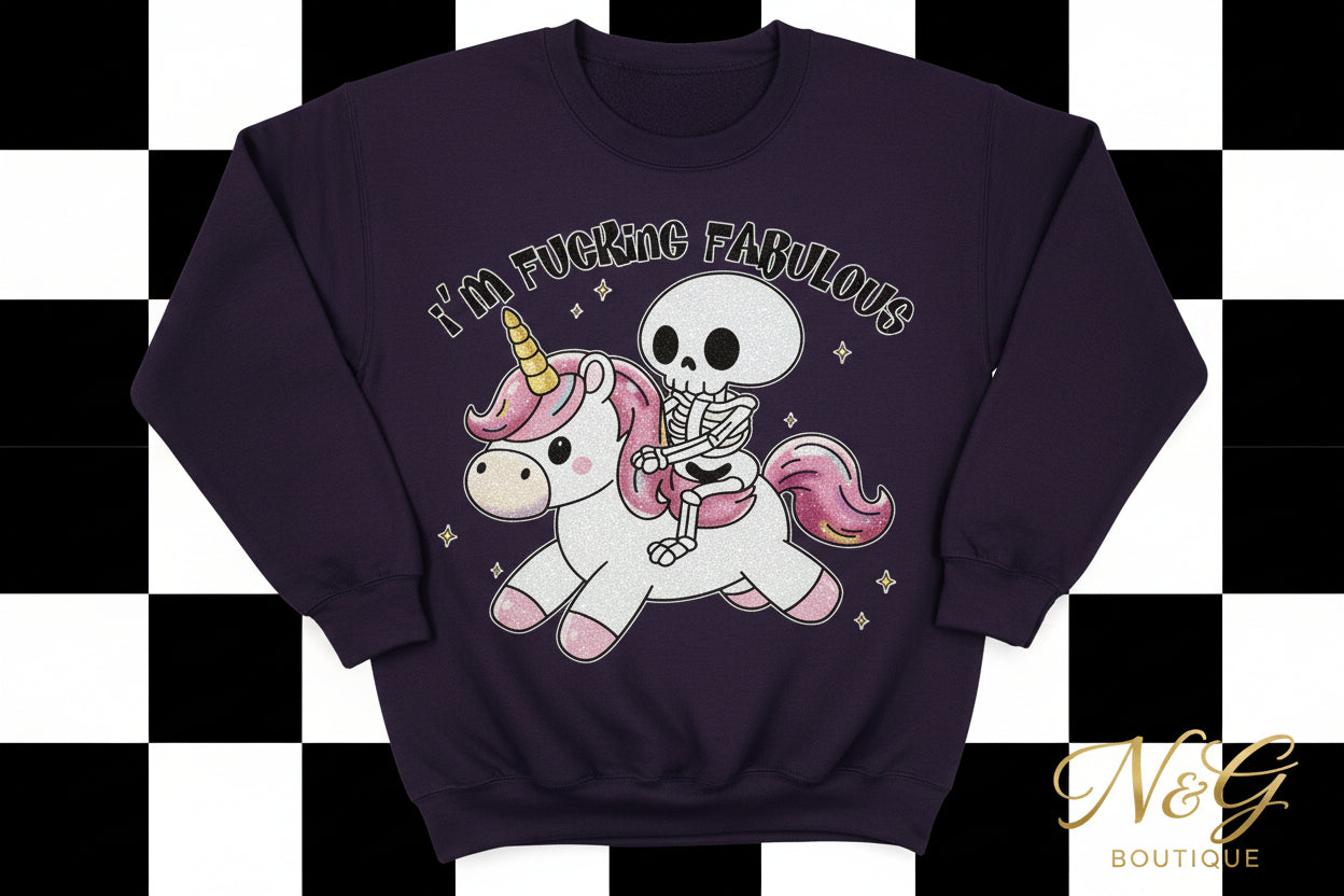 I`M FU,,,,,FABULOUS GLITTER PRINTS #0200 (ALL SEASON ) (HUMOR)