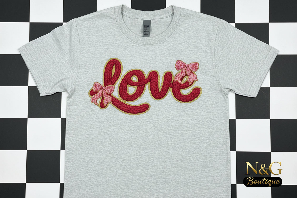 YARN LOVE GLITTER PRINT #0248 (VALENTINES)