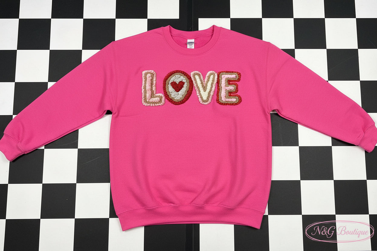 YARN LOVE GLITTER PRINT #0245 (VALENTINE)