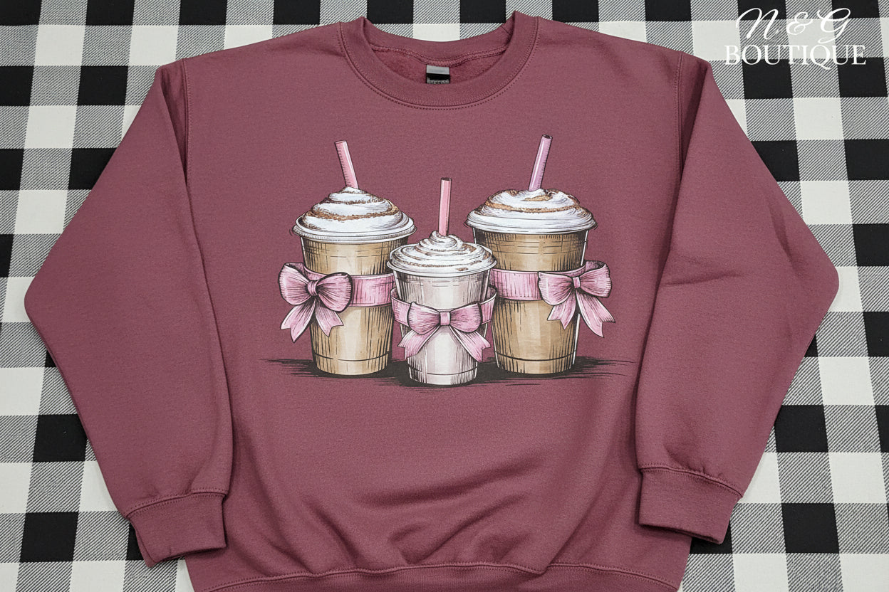 COFFEE WITH A BOW (ALL SEASON) (BOWS) (COFFEE)