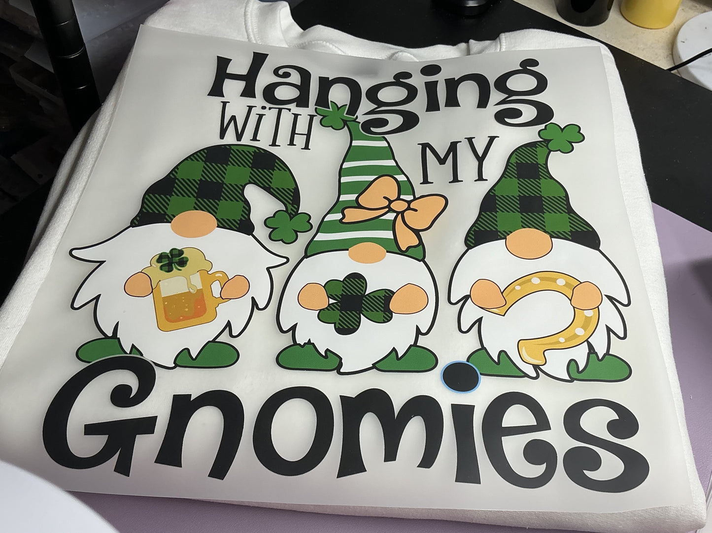 HANGING WITH MY GNOMES #0163 PERFECT FOR AN OVERSIZED TSHIRTS (ST PATRICK)