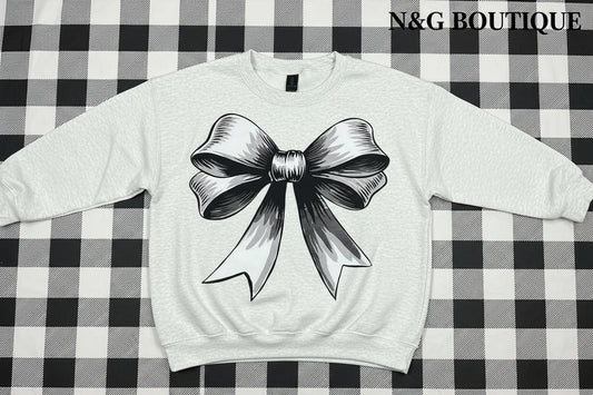 GREY AND BLACK BOWS #0208 (ALL SEASON) (BOWS)