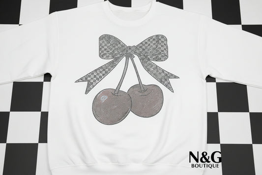 SEQUENCE BLACK SILVER AND RED WITH BOW #0206 (PATCHES) (ALL SEASON)