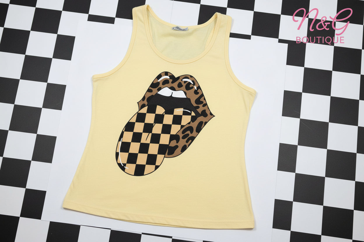 CHECKERED LEOPARD MOUTH #0223 (ALL SEASON) (HUMOR)(MUSIC)