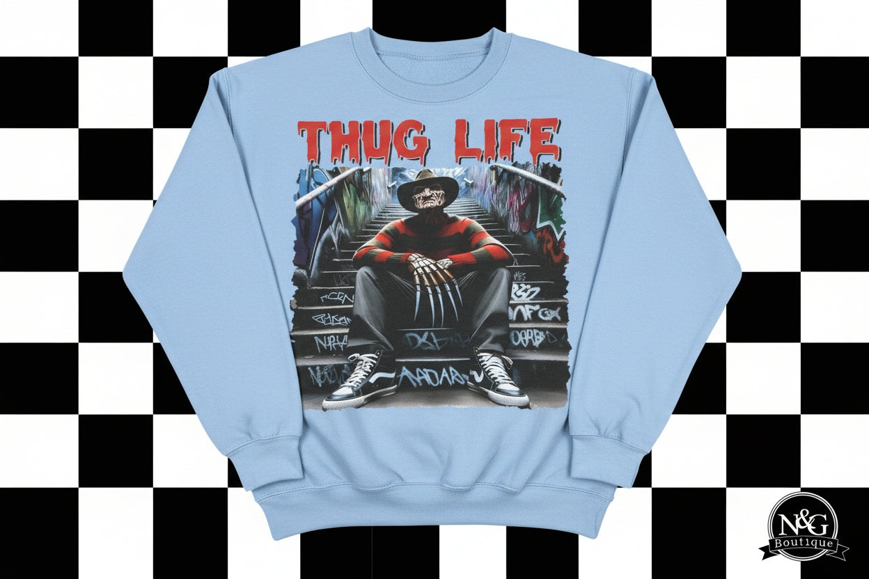 THUG LIFE FREDDY #0159 PERFECT FOR AN OVERSIZED TSHIRTS (CHARACTERS) (HALLOWEEN)