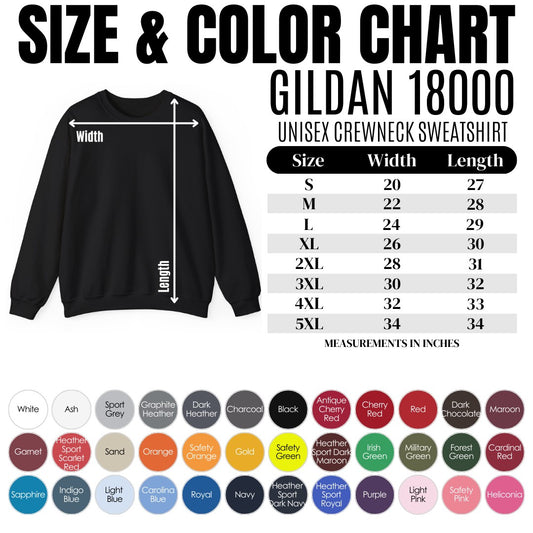 GILDAN 18000 UNISEX CREWNECK SWEATSHIRT