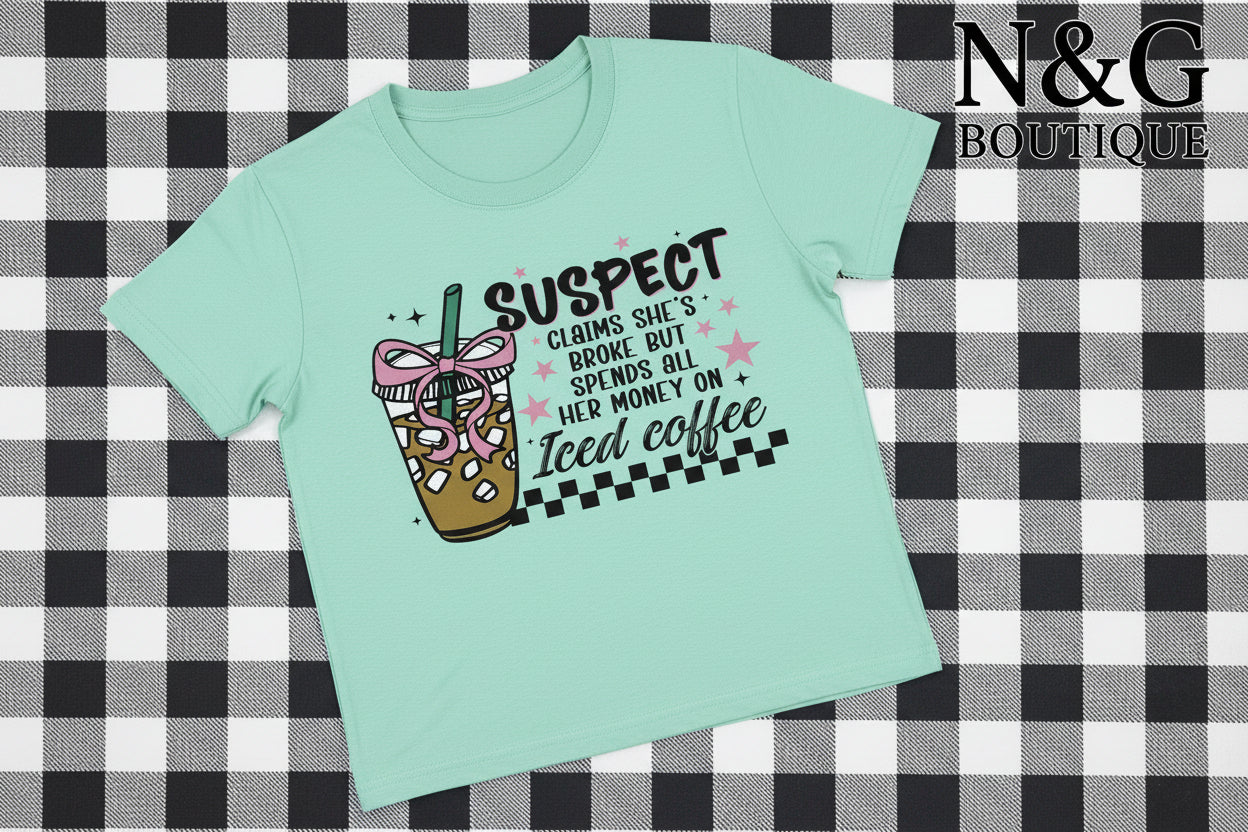 SUSPECT CLAIMS GLITTER PRINTS #0220 (ALL SEASON) (COFFEE)