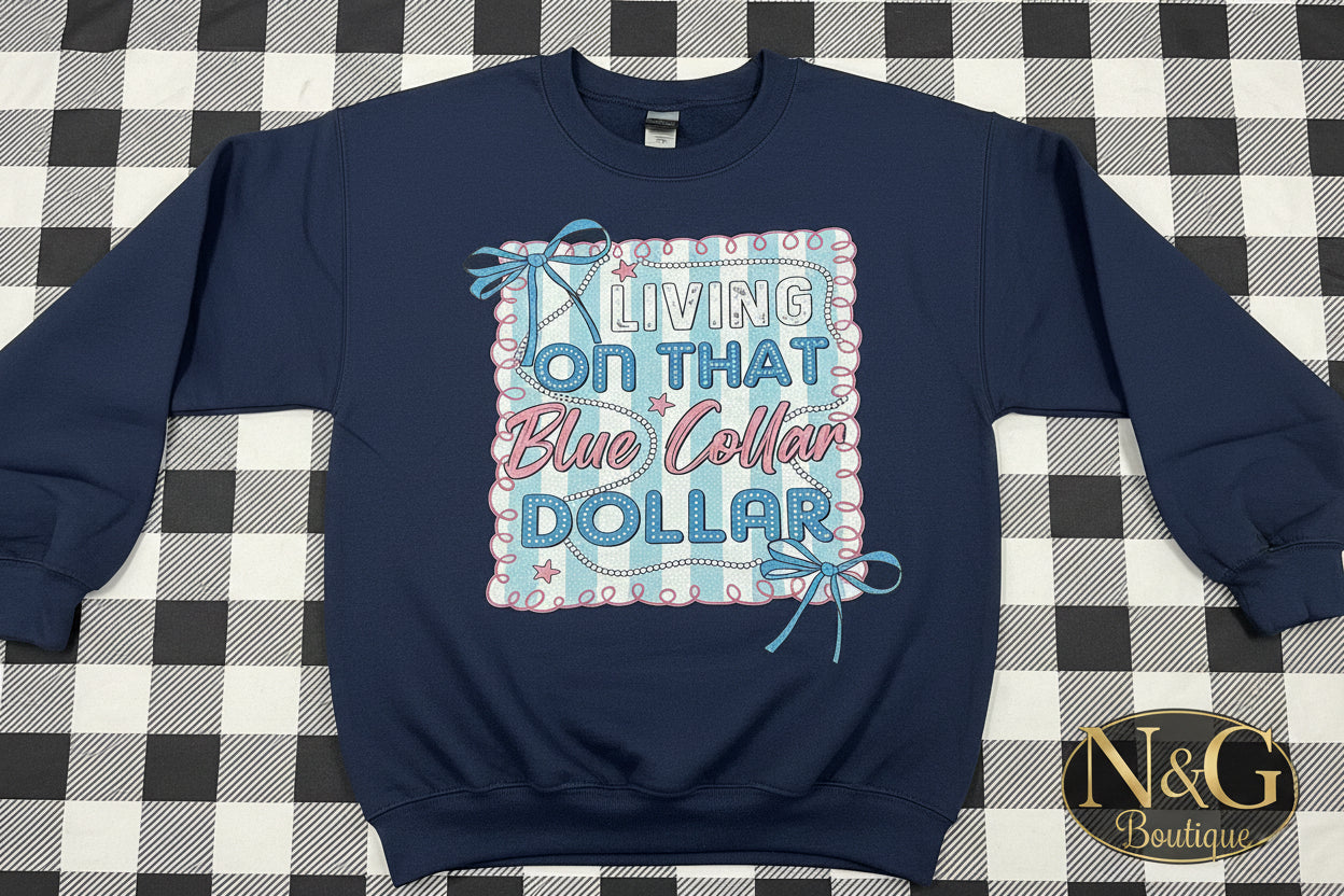 LIVING ON THAT BLUE COLO DOLLAR GLITTER PRINT #0233 (ALL SEASON) (HUMOR)
