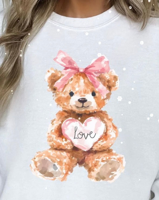 TEDDY BEAR LOVE GLITTER PRINT #0088 (VALENTINE)