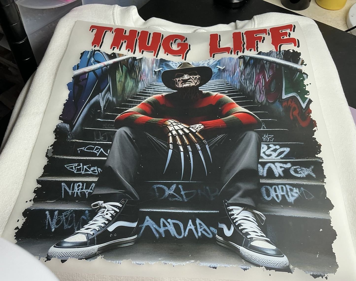 THUG LIFE FREDDY #0159 PERFECT FOR AN OVERSIZED TSHIRTS (CHARACTERS) (HALLOWEEN)