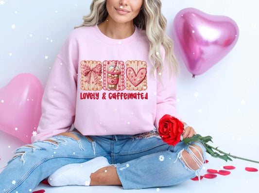 YARN LOVELY & CAFFEINATED #0179 GLITTER PRINT (ALL SEASON) (VALENTINE)