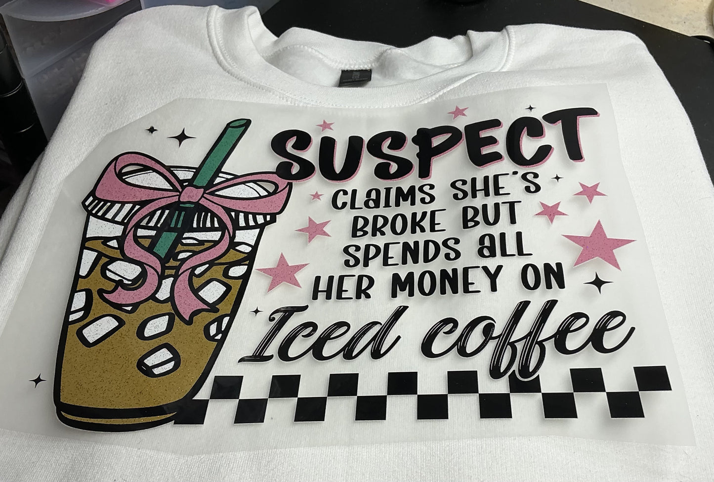 SUSPECT CLAIMS GLITTER PRINTS #0220 (ALL SEASON) (COFFEE)