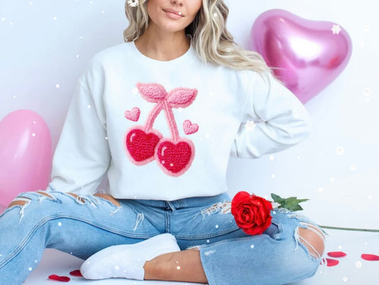 YARN CHERRIES GLITTER PRINTS #0064 (VALENTINES)