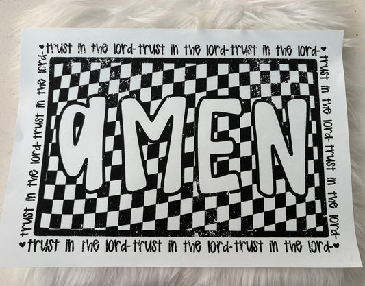 Amen  #401 Available in DTF Just Pick Your Shirt