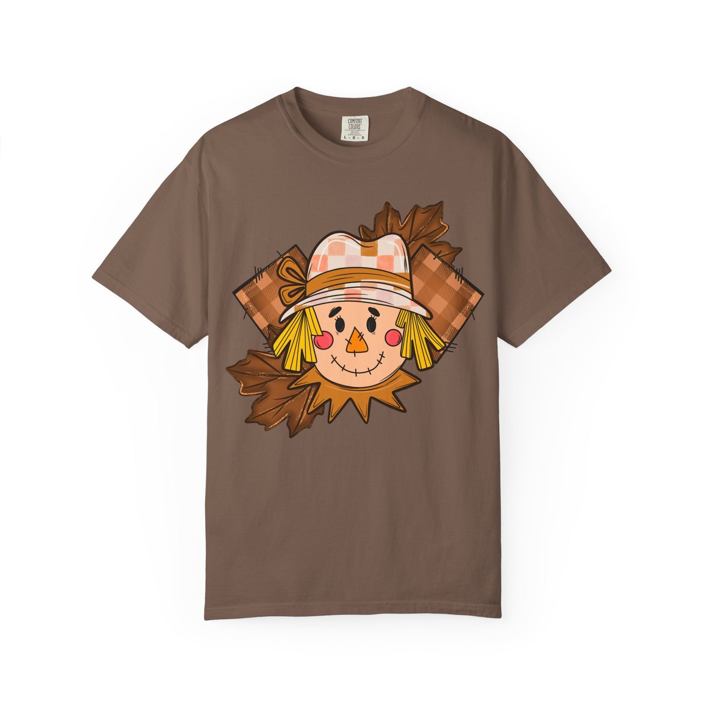 Scarecrow Smiles T‑Shirt — Cute Autumn Harvest Graphic Tee